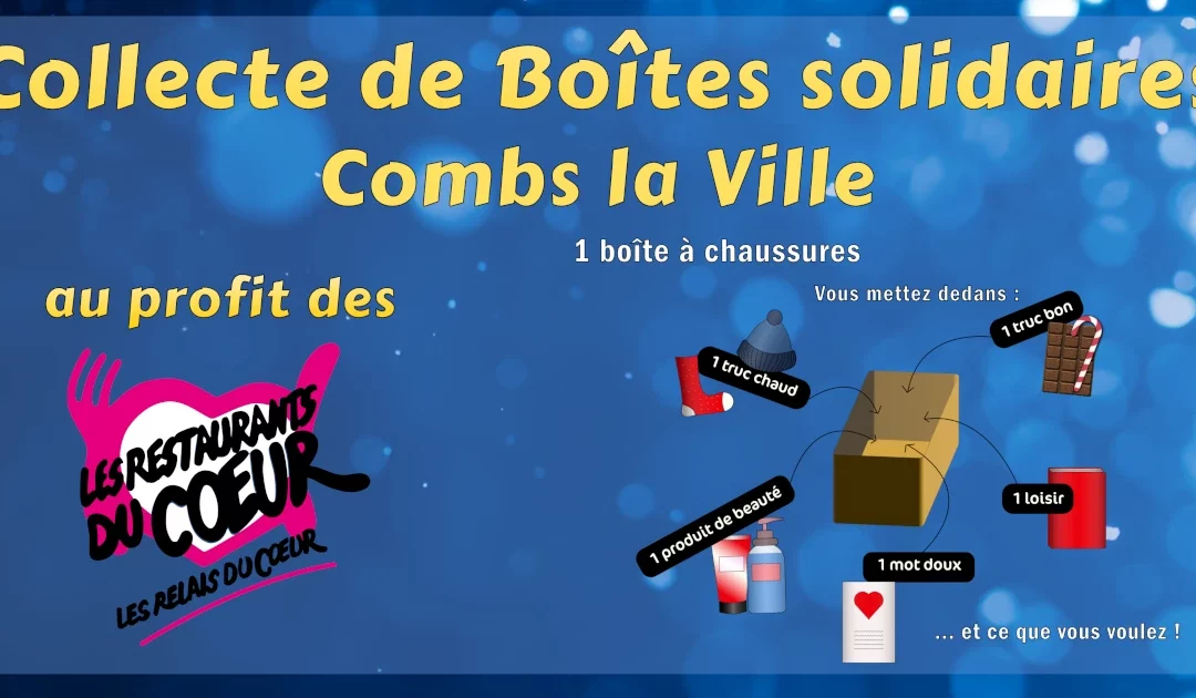 Boîtes solidaires 2022 au profit des Restaurants du Coeur – Combs la Ville